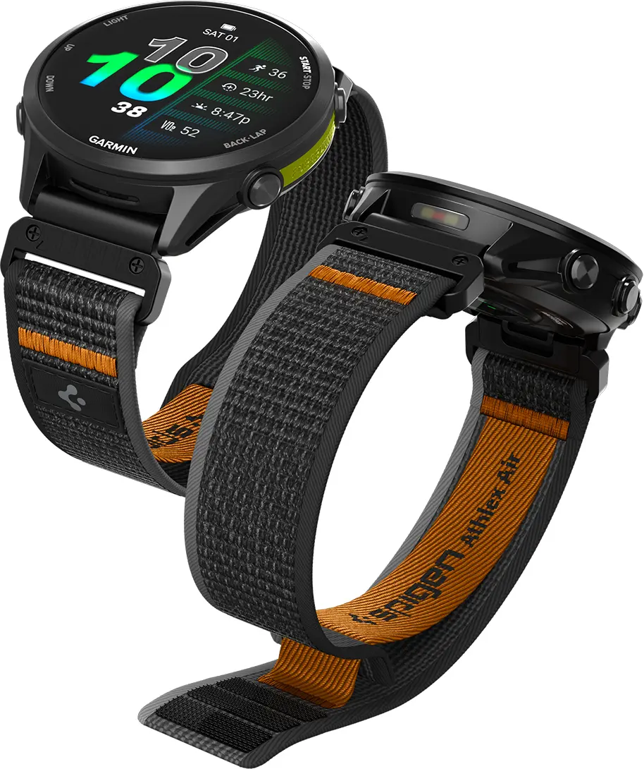 Spigen Athlex Air Garmin QuickFit 22MM Bandje Zwart Oranje afbeelding 19