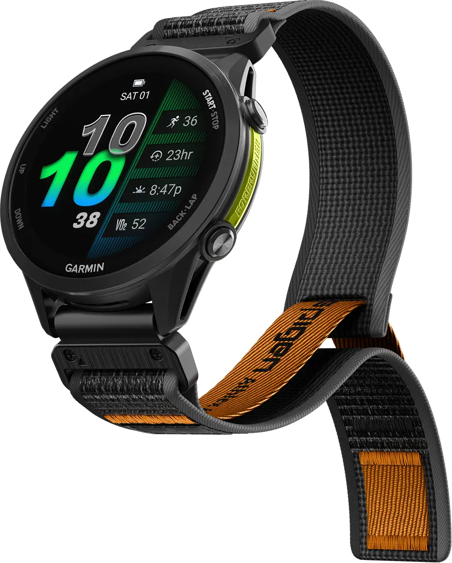 Spigen Athlex Air Garmin QuickFit 22MM Bandje Zwart Oranje afbeelding 9