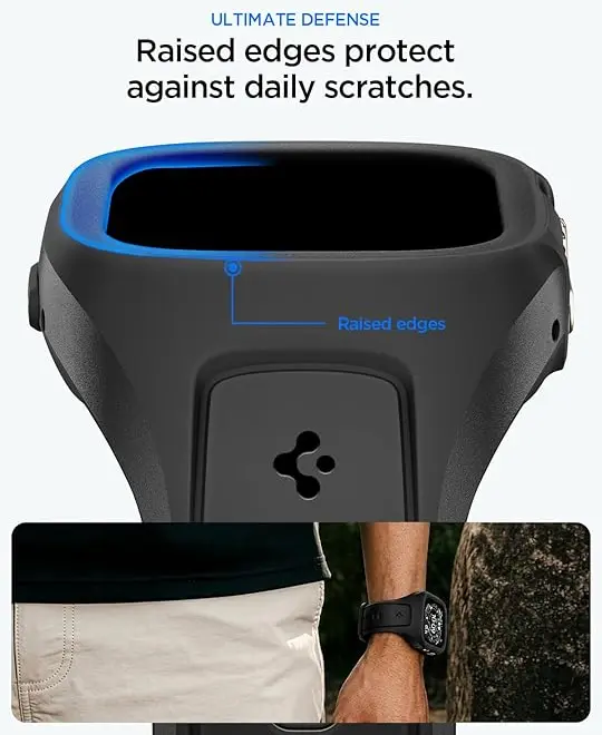 Spigen Liquid Air Pro - Apple Watch Ultra 3/2/1 - Hoesje en Bandje - Zwart afbeelding 4