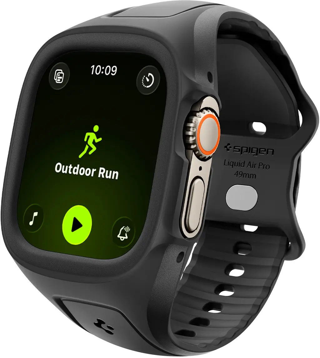 Spigen Liquid Air Pro - Apple Watch Ultra 3/2/1 - Hoesje en Bandje - Zwart afbeelding 1