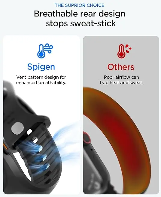 Spigen Liquid Air Pro - Apple Watch Ultra 3/2/1 - Hoesje en Bandje - Zwart afbeelding 3