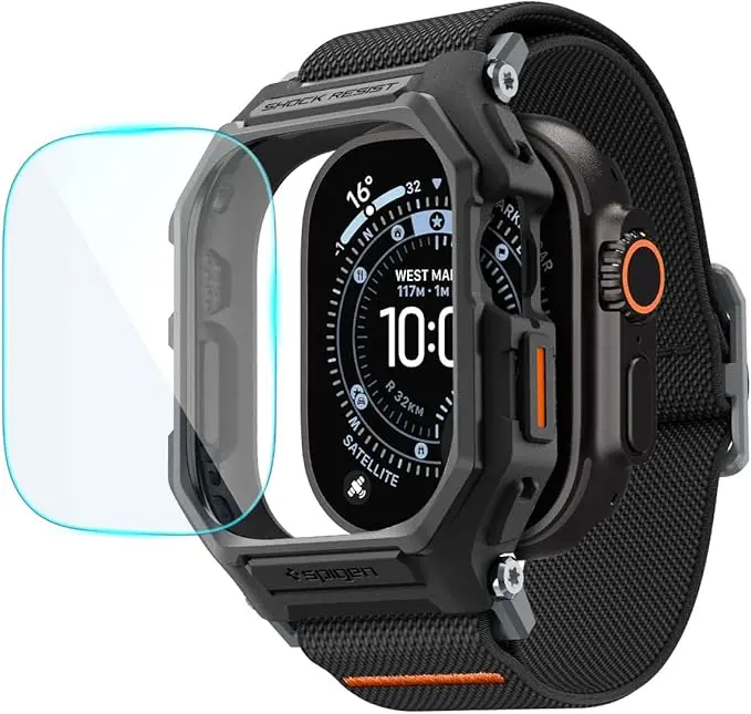 Spigen Lite Fit Pro Apple Watch Ultra 3/2/1 Hoesje/Bandje/Sreenprotector Zwart afbeelding 1
