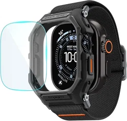 Spigen Lite Fit Pro Apple Watch Ultra 3/2/1 Hoesje/Bandje/Sreenprotector Zwart afbeelding