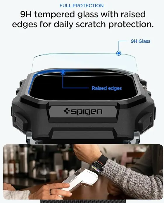 Spigen Lite Fit Pro Apple Watch Ultra 3/2/1 Hoesje/Bandje/Sreenprotector Zwart afbeelding 5