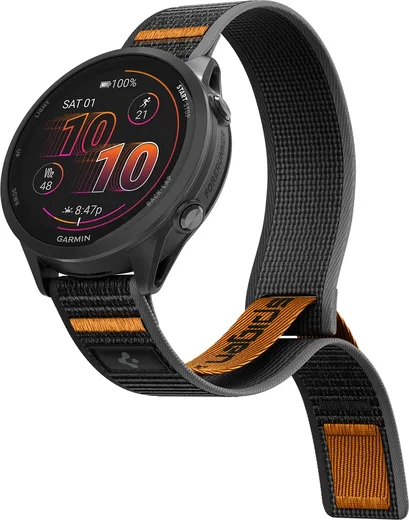 Spigen Athlex Air - Garmin Active Quick Release 22MM Bandje Zwart Oranje afbeelding 8