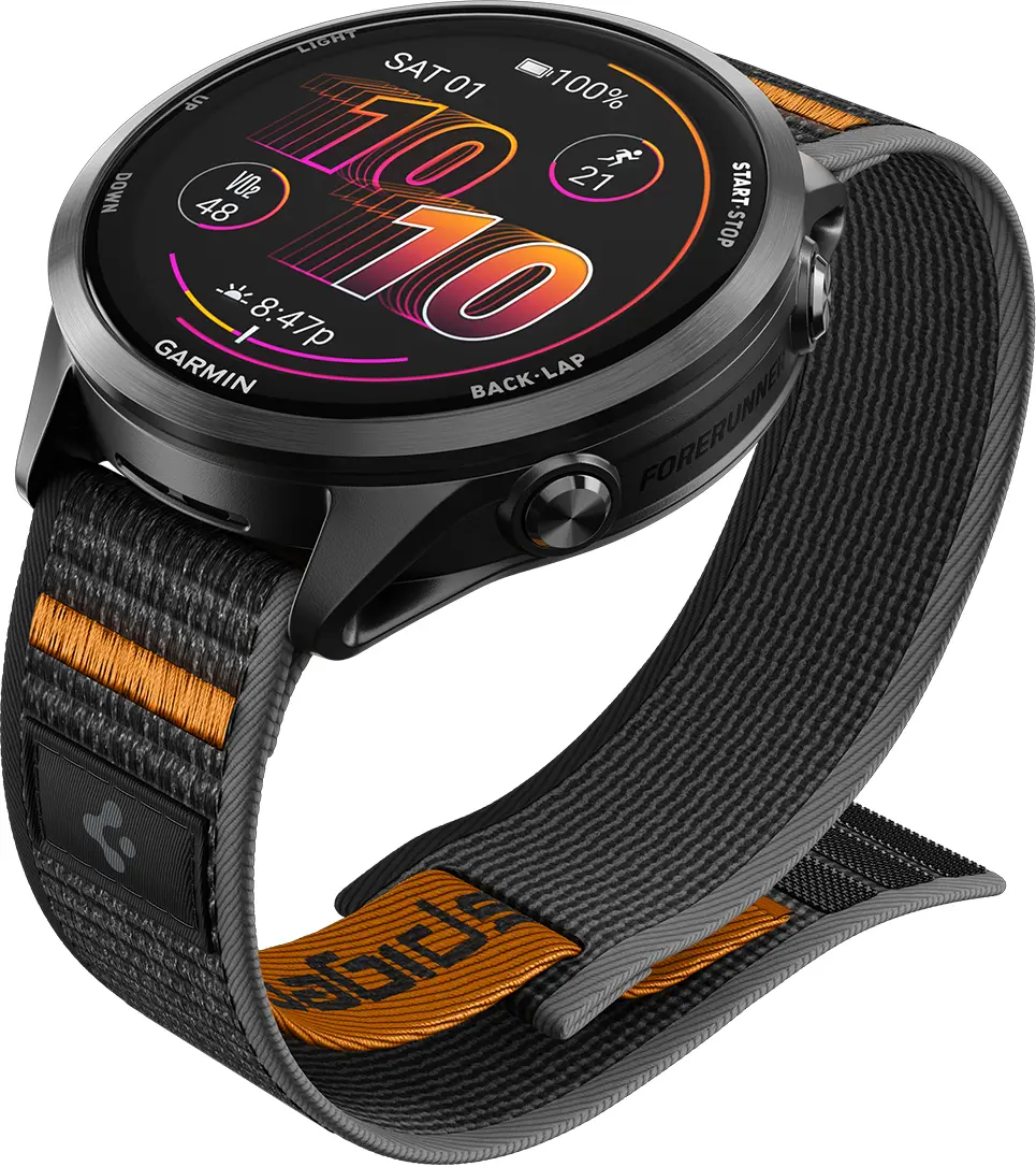 Spigen Athlex Air - Garmin Active Quick Release 22MM Bandje Zwart Oranje afbeelding 16