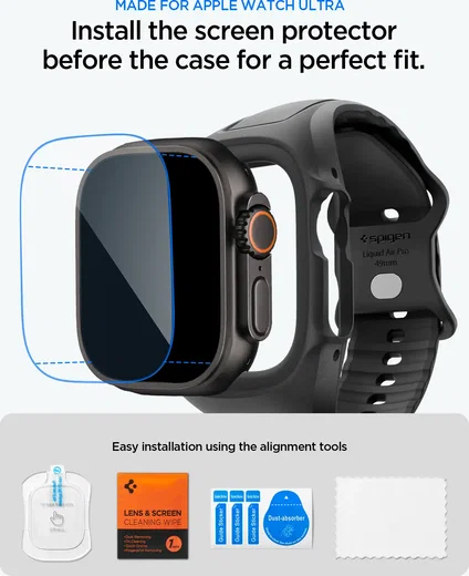 Spigen Liquid Air Pro - Apple Watch Ultra 3/2/1 - Full Protect - Zwart afbeelding 7