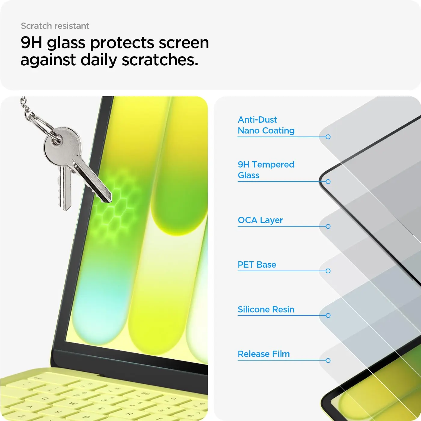 Spigen Glas.tR Slim Apple MacBook Neo 13 (2026) Screen Protector afbeelding 4
