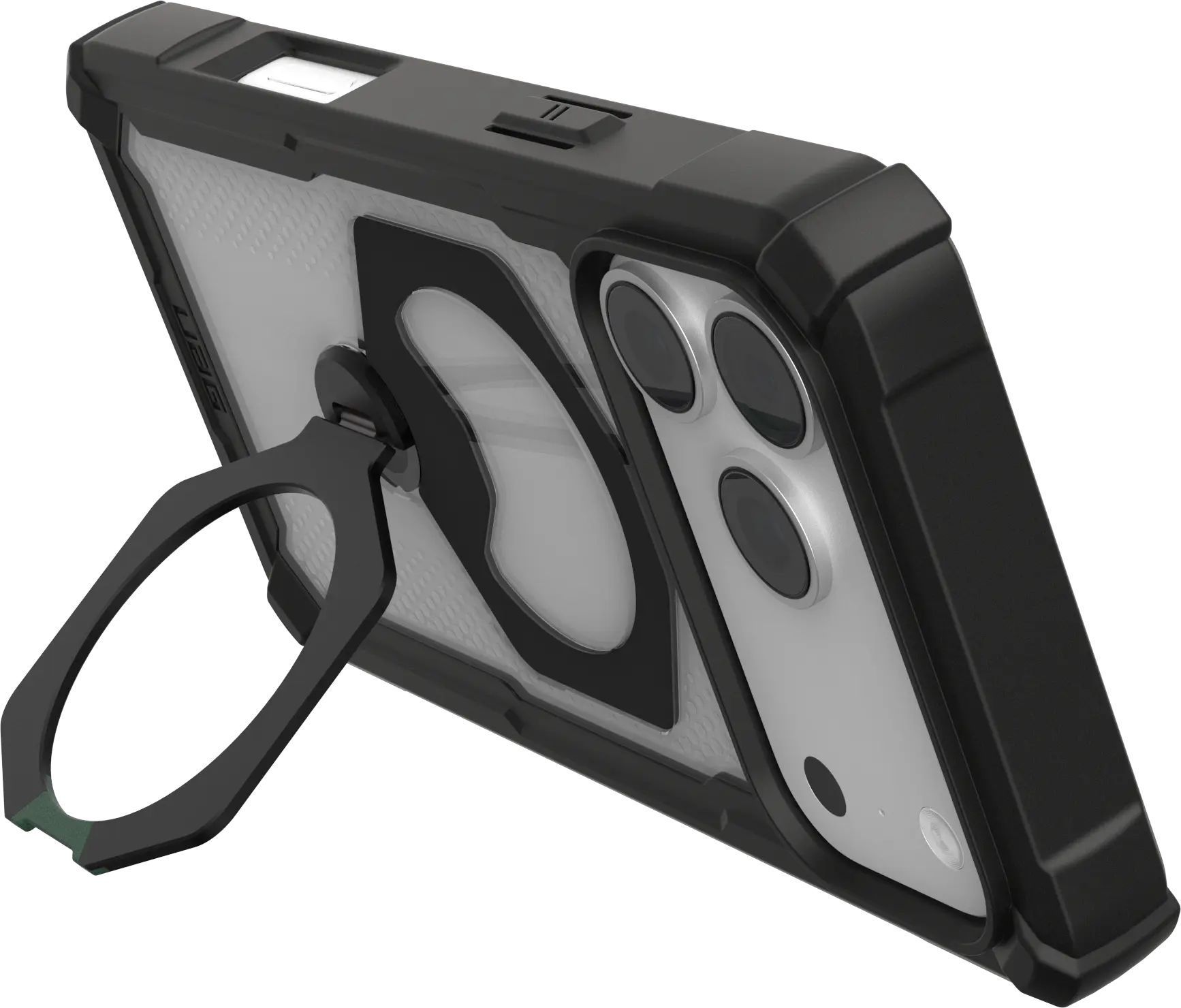 UAG Plasma XTE iPhone 18 Pro Max / 17 Pro Max Hoesje Magnetic Stand Clear Zwart afbeelding 6