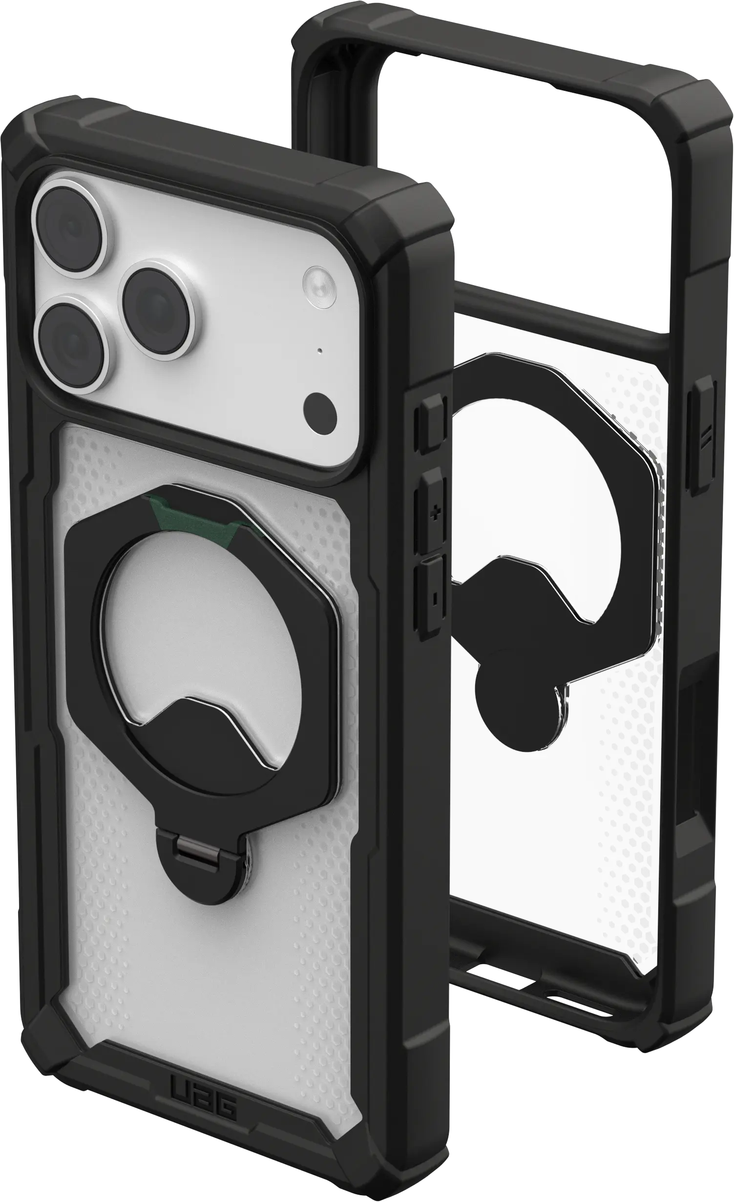 UAG Plasma XTE iPhone 18 Pro Max / 17 Pro Max Hoesje Magnetic Stand Clear Zwart afbeelding 2
