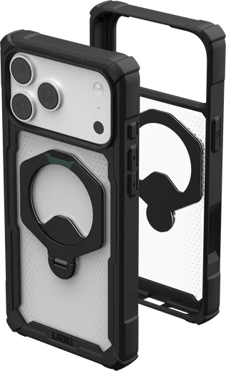 UAG Plasma XTE iPhone 18 Pro Max / 17 Pro Max Hoesje Magnetic Stand Clear Zwart afbeelding 2