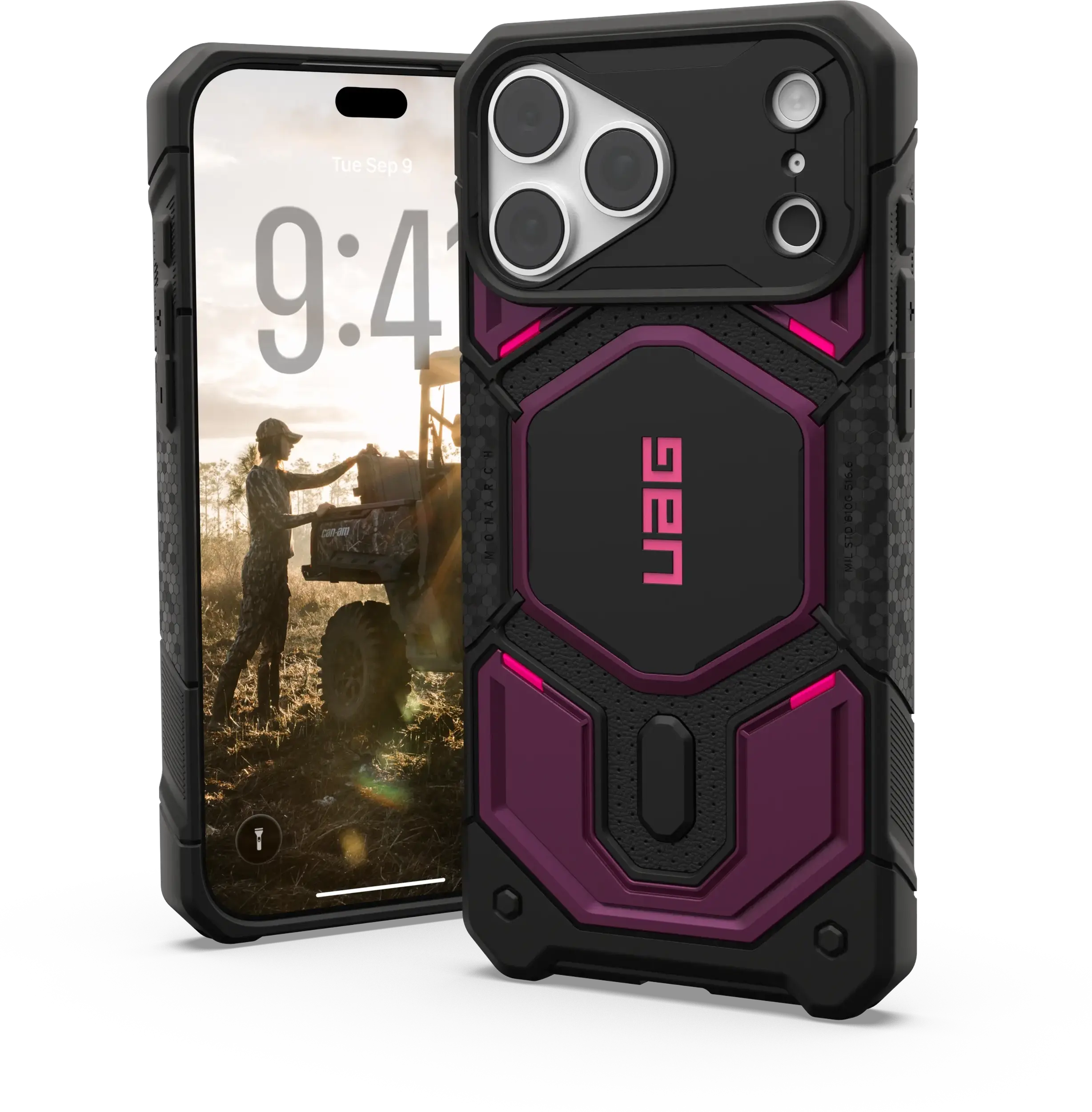 UAG Monarch Pro Apple iPhone 18 Pro / 17 Pro Hoesje MagSafe Paars Zwart afbeelding 1