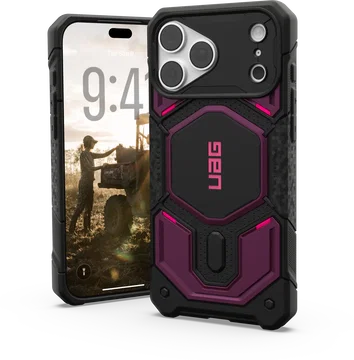 UAG Monarch Pro Apple iPhone 18 Pro / 17 Pro Hoesje MagSafe Paars Zwart