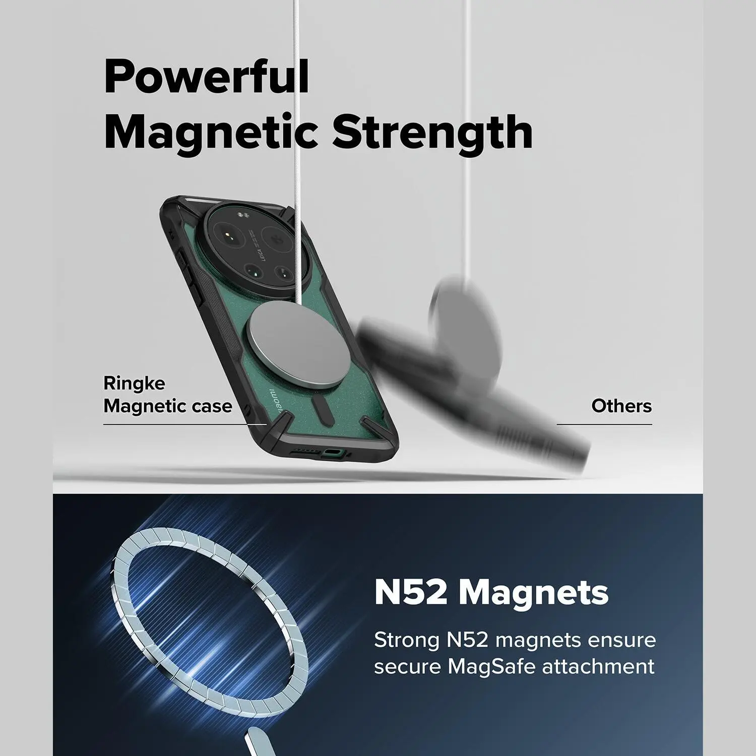 Ringke Fusion X Magnetic Xiaomi 17 Ultra Hoesje MagSafe Zwart afbeelding 5