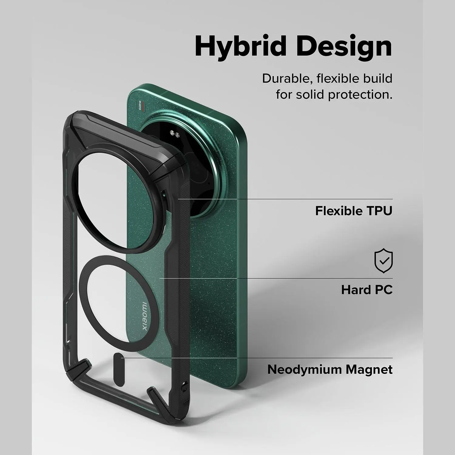 Ringke Fusion X Magnetic Xiaomi 17 Ultra Hoesje MagSafe Zwart afbeelding 11