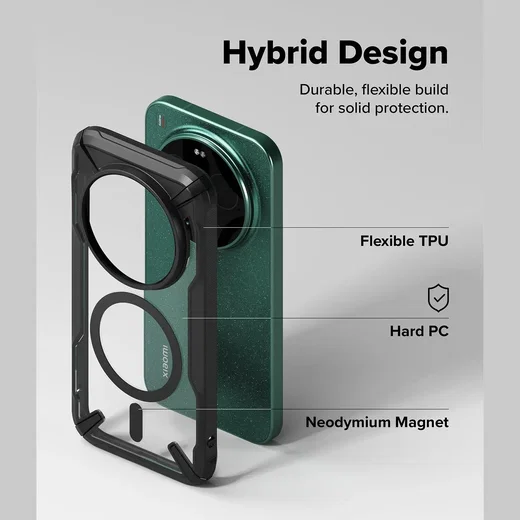 Ringke Fusion X Magnetic Xiaomi 17 Ultra Hoesje MagSafe Zwart afbeelding 11