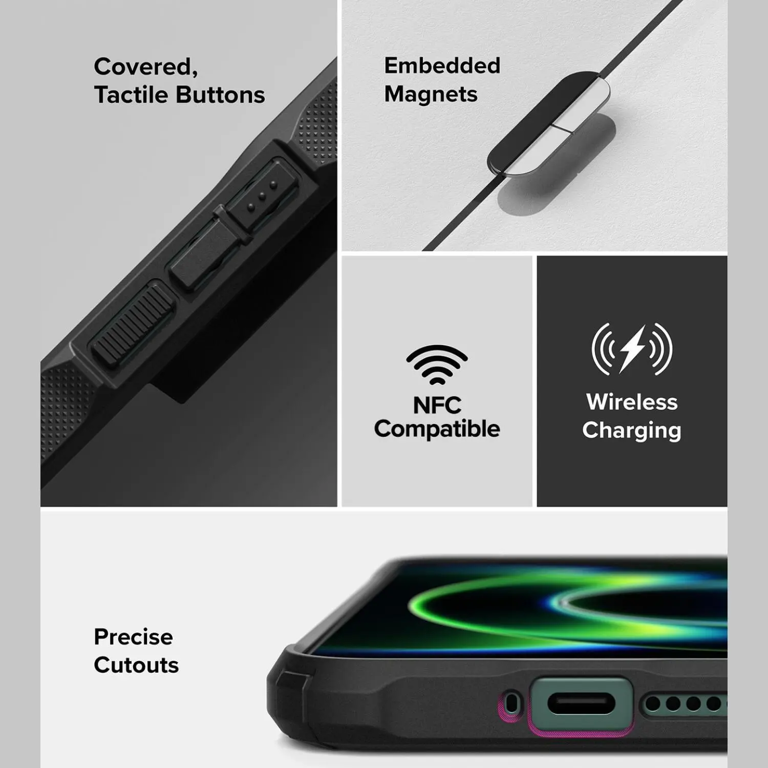 Ringke Fusion X Magnetic Xiaomi 17 Ultra Hoesje MagSafe Zwart afbeelding 14