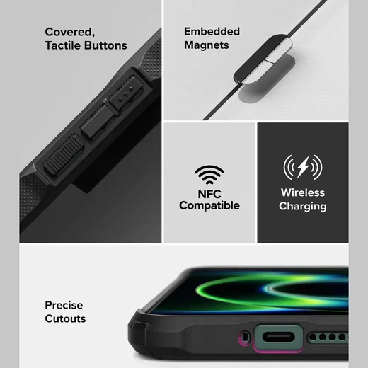Ringke Fusion X Magnetic Xiaomi 17 Ultra Hoesje MagSafe Zwart afbeelding 14