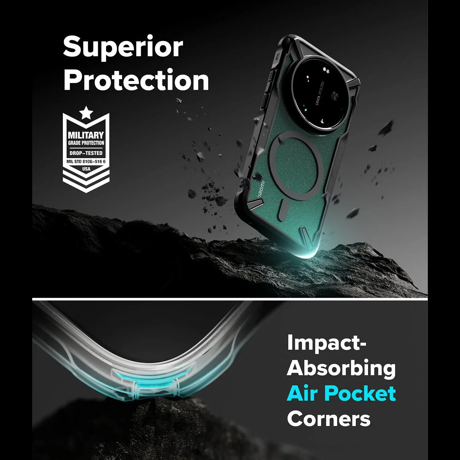 Ringke Fusion X Magnetic Xiaomi 17 Ultra Hoesje MagSafe Zwart afbeelding 9