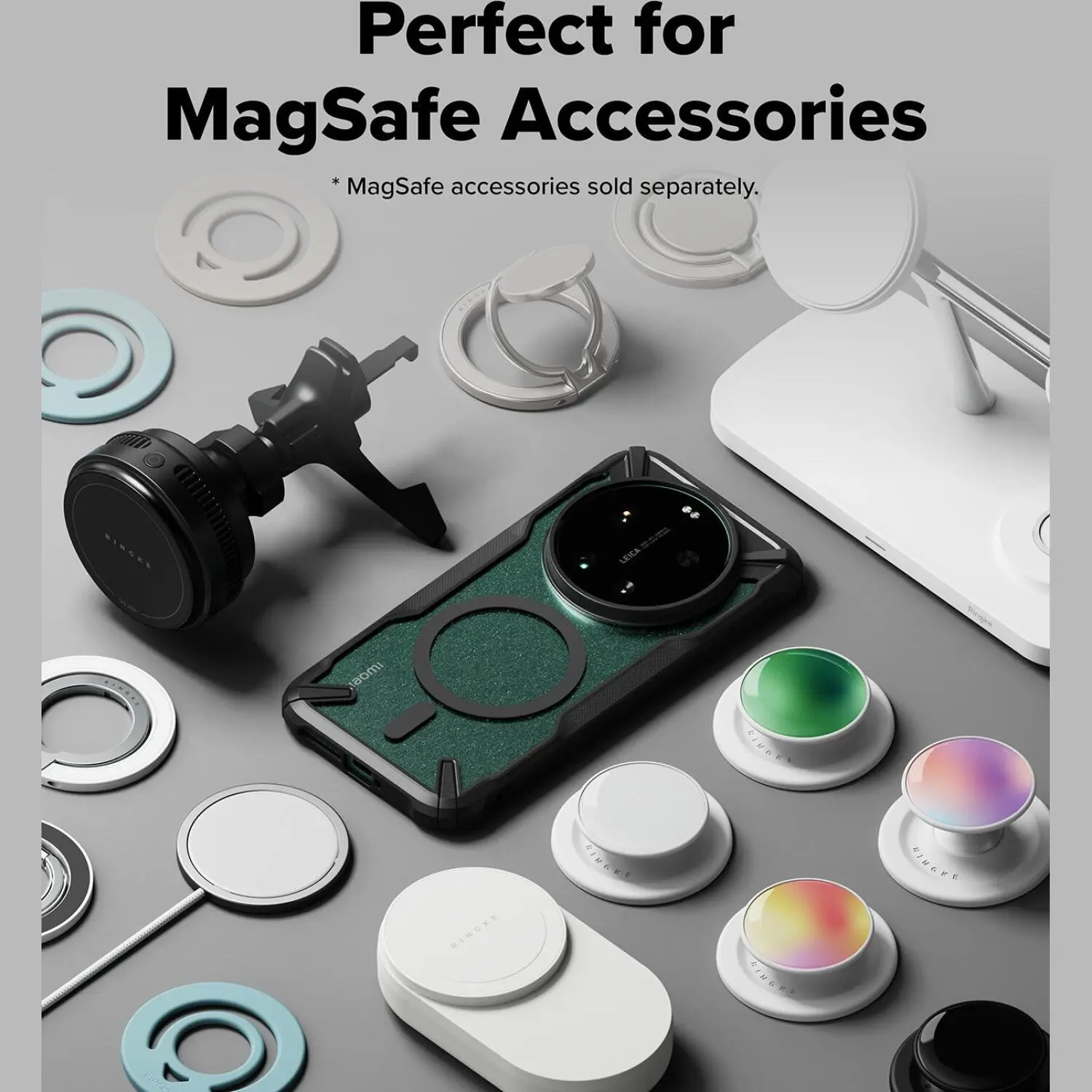 Ringke Fusion X Magnetic Xiaomi 17 Ultra Hoesje MagSafe Zwart afbeelding 4