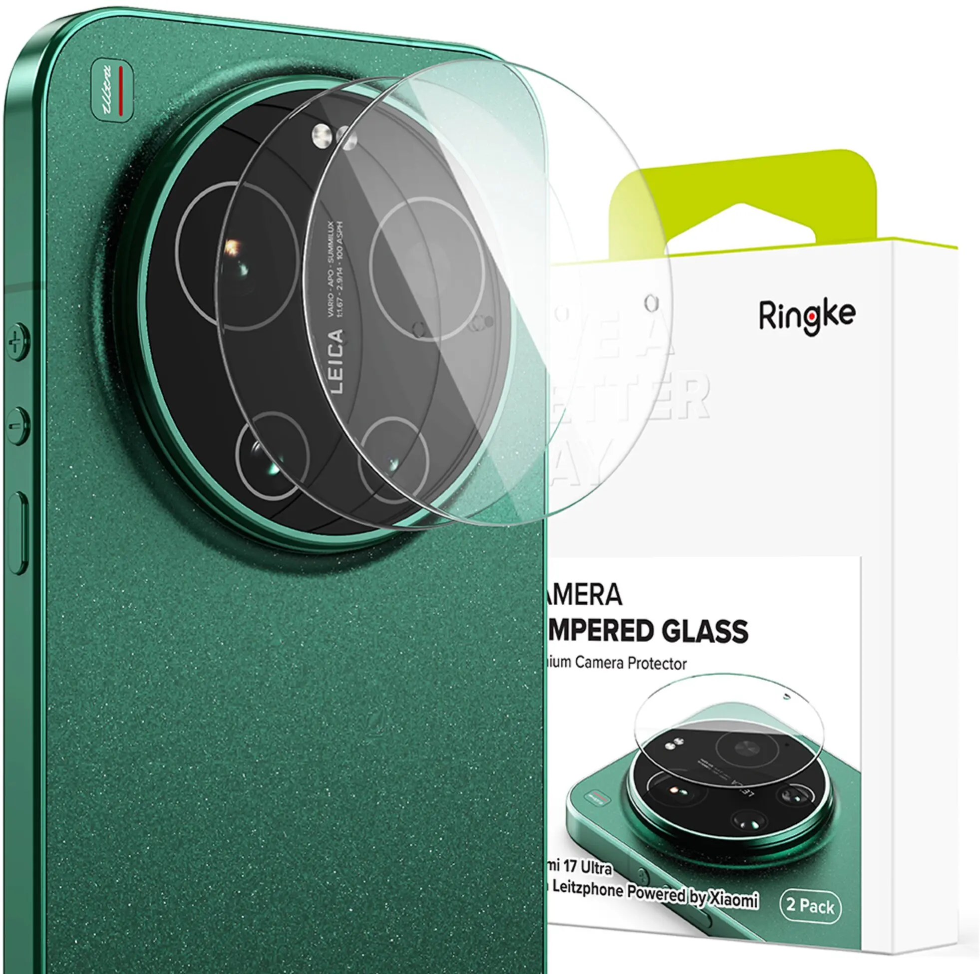 Ringke Camera Tempered Glass Xiaomi 17 Ultra Camera Protector 2-Pack afbeelding 1