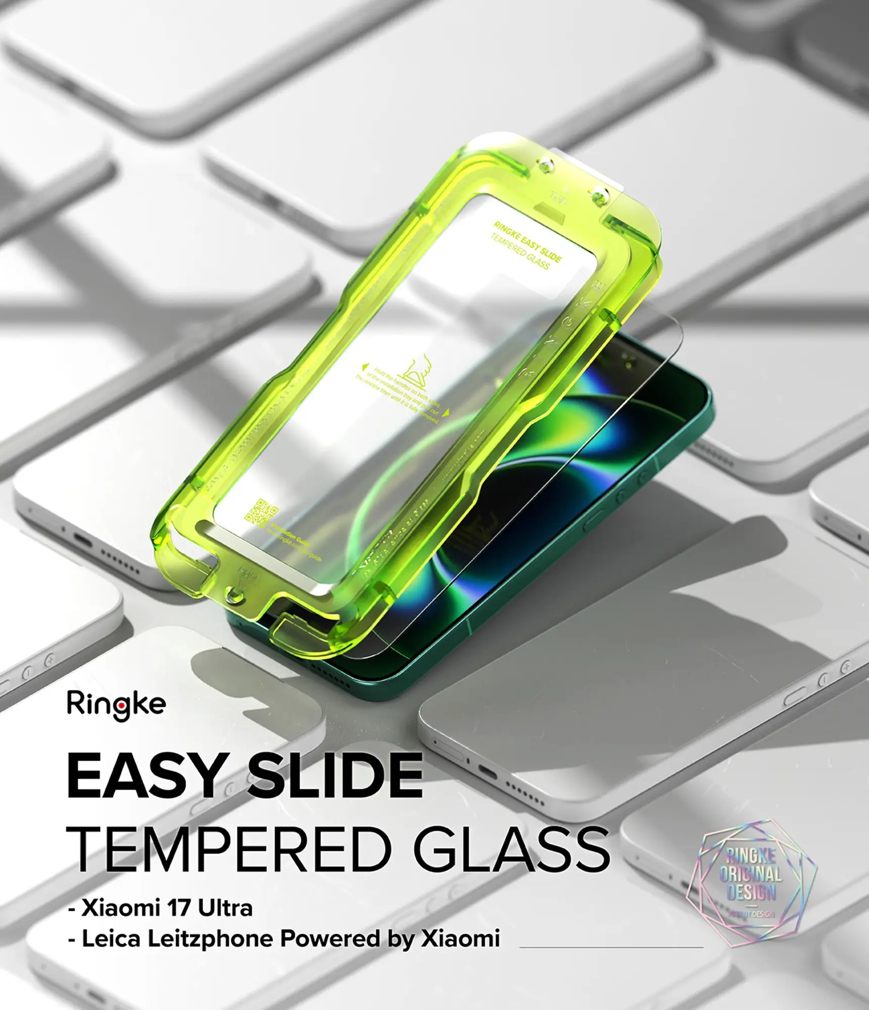 Ringke Easy Slide Xiaomi 17 Ultra Screen Protector met Jig 2-Pack afbeelding 2