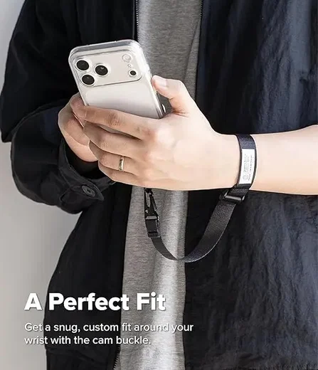 Ringke Koord Hand Strap Verstelbaar Universeel Polsbandje Zwart afbeelding 3