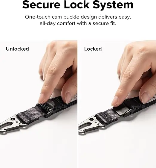 Ringke Koord Hand Strap Verstelbaar Universeel Polsbandje Zwart afbeelding 4