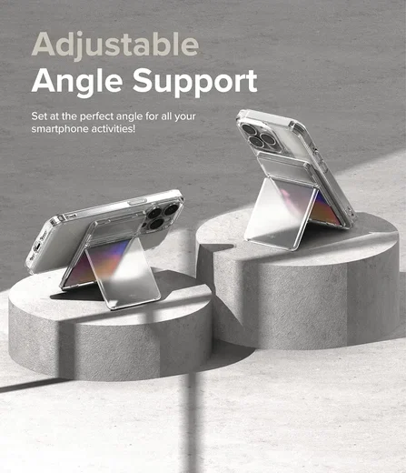 Ringke Magnetic Stand Slot Kaarthouder MagSafe Transparant afbeelding 3
