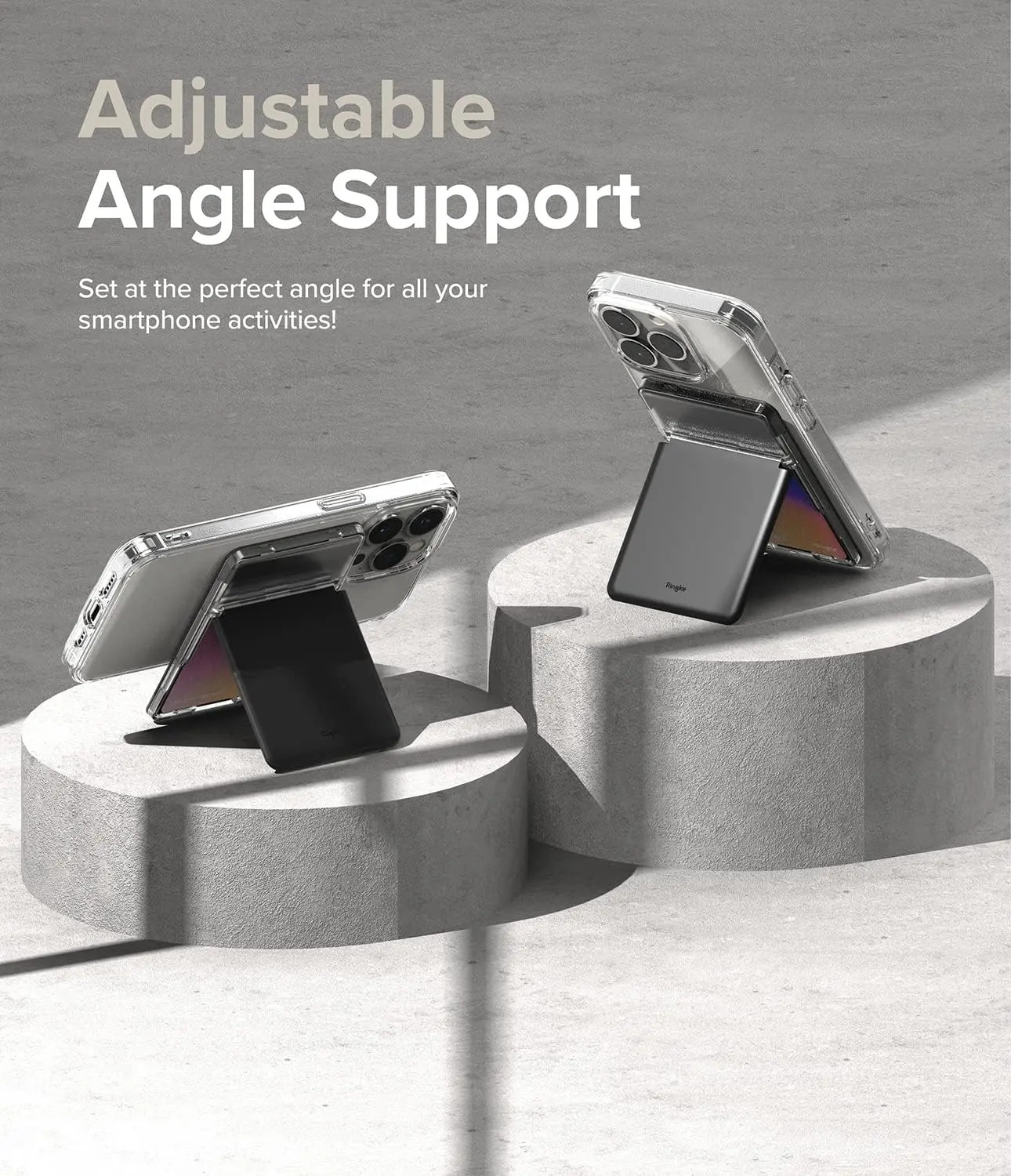 Ringke Magnetic Stand Slot Kaarthouder MagSafe Transparant Zwart afbeelding 3