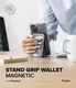 Ringke Stand Grip Wallet Magnetic MagSafe Kaarthouder met Standaard Grijs afbeelding 2