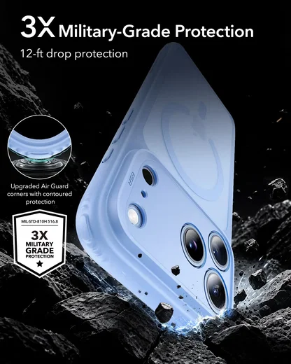 ESR Classic Hybrid iPhone 18 Pro Max / 17 Pro Max Hoesje MagSafe Licht Blauw afbeelding 2