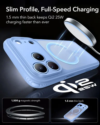 ESR Classic Hybrid iPhone 18 Pro Max / 17 Pro Max Hoesje MagSafe Licht Blauw afbeelding 4