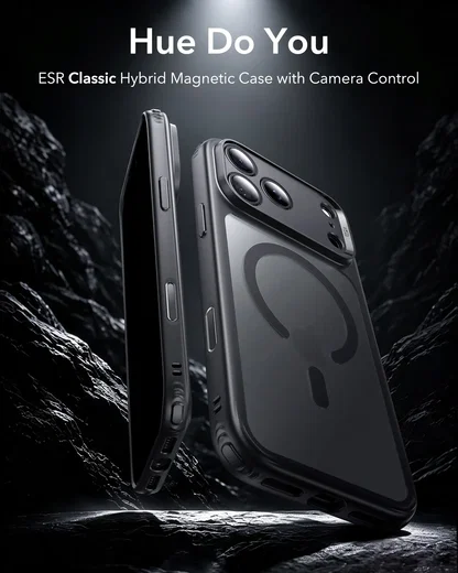 ESR Classic Hybrid iPhone 18 Pro Max / 17 Pro Max Hoesje MagSafe Zwart afbeelding 5