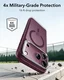 ESR Classic Hybrid MagSafe iPhone 18 Pro / 17 Pro Hoesje met Stand Burgundy afbeelding 2