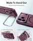 ESR Classic Hybrid MagSafe iPhone 18 Pro / 17 Pro Hoesje met Stand Burgundy afbeelding 3
