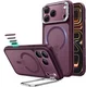 ESR Classic Hybrid MagSafe iPhone 18 Pro / 17 Pro Hoesje met Stand Burgundy