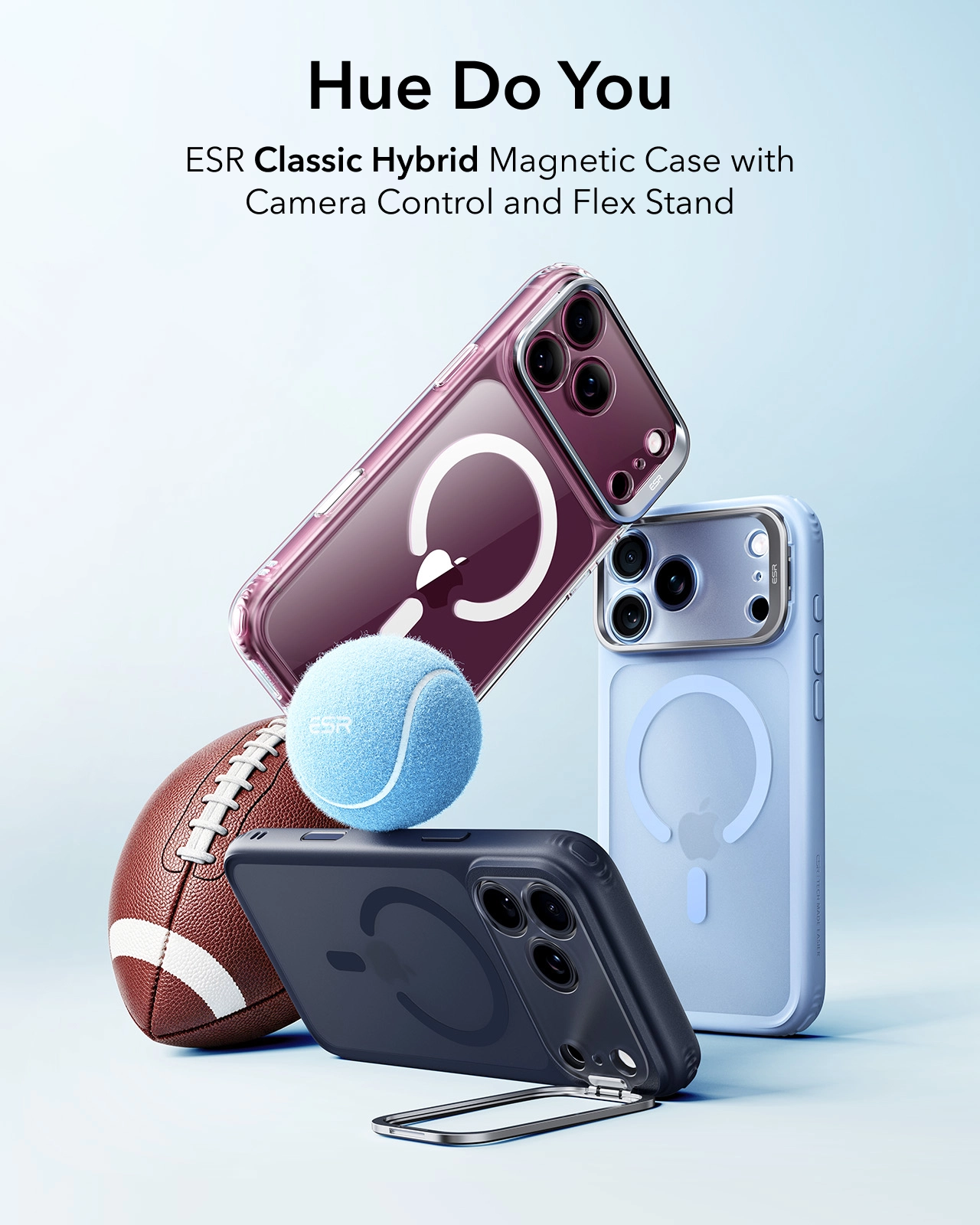 ESR Classic Hybrid MagSafe iPhone 18 Pro Max / 17 Pro Max Hoesje Blauw afbeelding 6