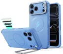 ESR Cyber Tough iPhone 18 Pro Max / 17 Pro Max Hoesje MagSafe Stand Licht Blauw