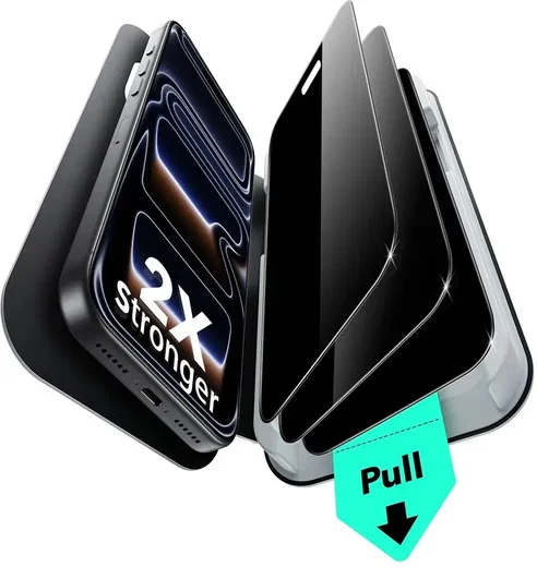 ESR UltraFit Classic Privacy iPhone 18 Pro Screen Protector (3-Pack) afbeelding 1