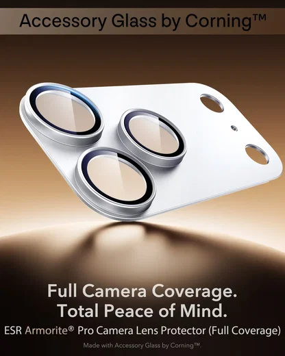 ESR Armorite Pro Full Coverage iPhone 18 Pro Camera Protector Matched Zilver afbeelding 2