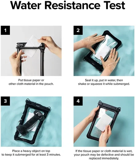 Ringke Floating Waterdicht Telefoonhoesje met Koord IPX8 Zwart afbeelding 15