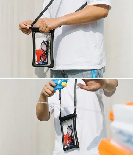Ringke Floating Waterdicht Telefoonhoesje met Koord IPX8 Zwart afbeelding 12