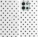 OnePlus Nord 6 Hoesje Portemonnee Book Case Polka Dot Wit