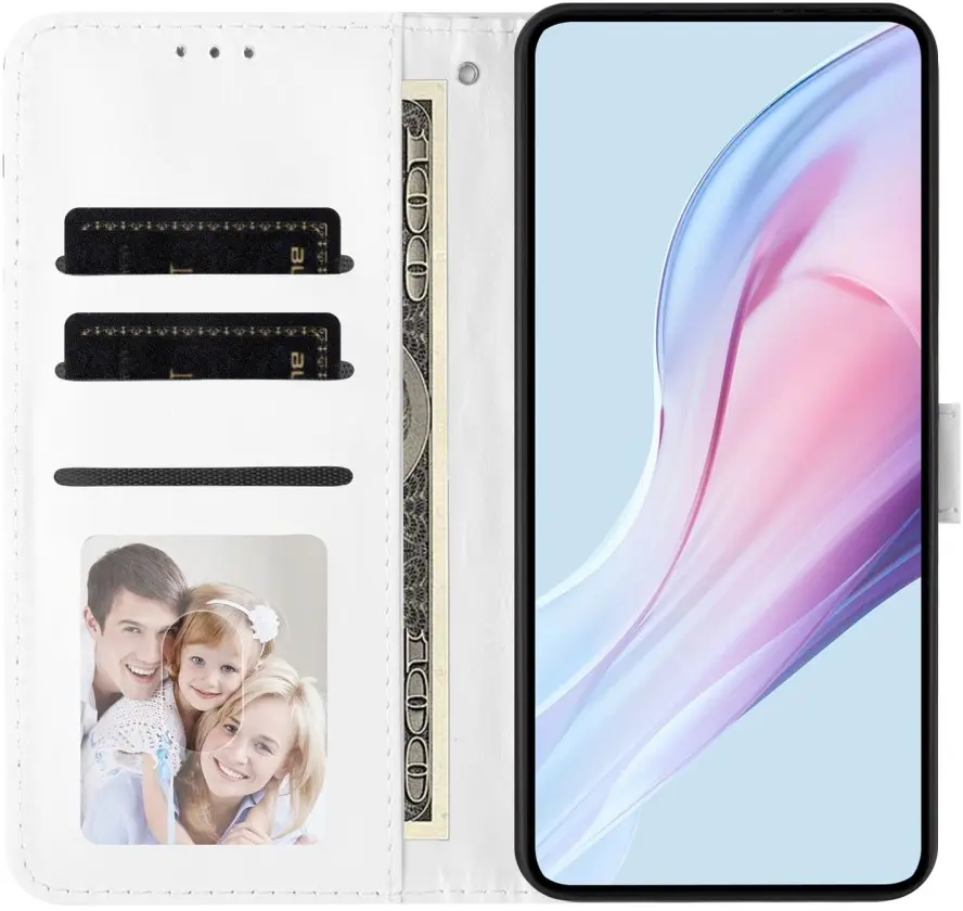 OnePlus Nord 6 Hoesje Portemonnee Book Case Polka Dot Wit afbeelding 6