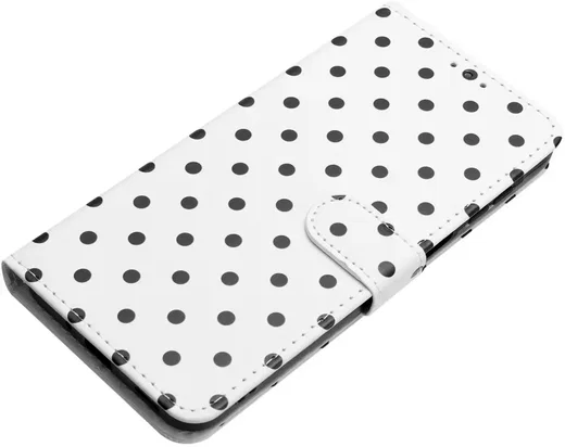 OnePlus Nord 6 Hoesje Portemonnee Book Case Polka Dot Wit afbeelding 11