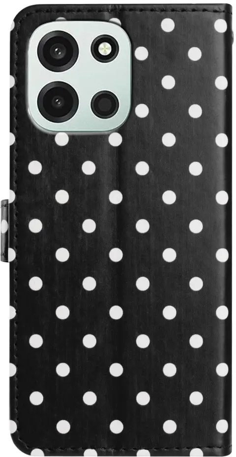 OnePlus Nord 6 Hoesje Portemonnee Book Case Polka Dot Zwart afbeelding 7