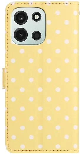 OnePlus Nord 6 Hoesje Portemonnee Book Case Polka Dot Geel afbeelding 7