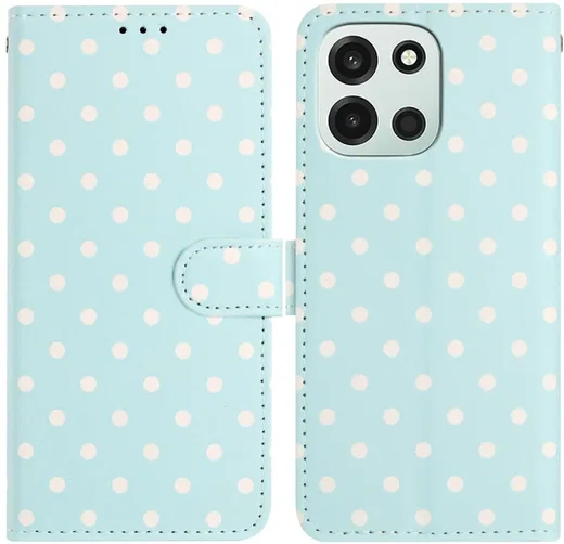 OnePlus Nord 6 Hoesje Portemonnee Book Case Polka Dot Blauw afbeelding 1