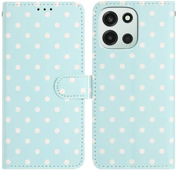 OnePlus Nord 6 Hoesje Portemonnee Book Case Polka Dot Blauw